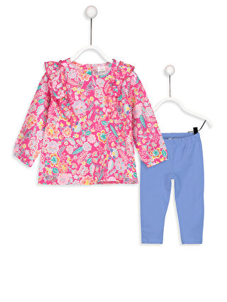 Canlı Pembe Baskılı