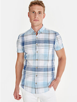 Blue Checked