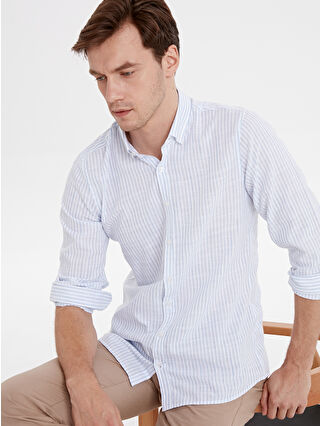 Açık Mavi Çizgili