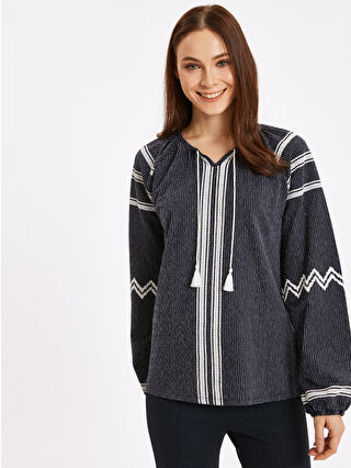 Açık Lacivert Çizgili