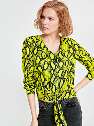 Canlı Yeşil Baskılı