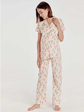 Açık Pembe Baskılı