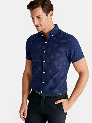 Navy Printed