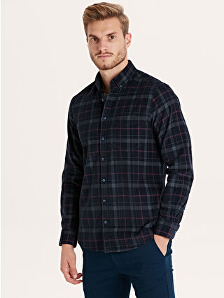Dark Navy Checked
