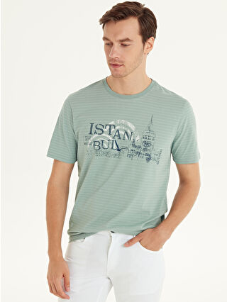 Açık Yeşil Çizgili