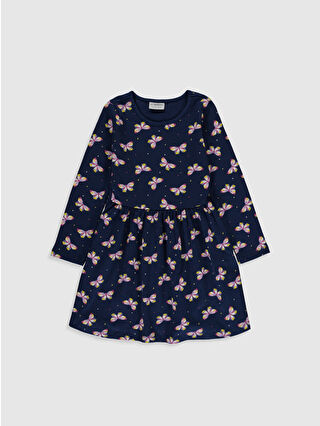 Koyu Lacivert Baskılı