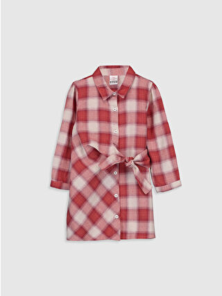 Bright Coral Checked