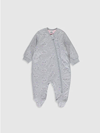 Açık Gri Baskılı