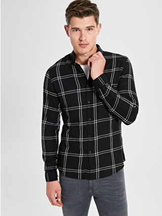 限定セール -SALE -0S1402Z8-LKX Shirt Flannel BLACK Man XSIDE - Waikiki LC アクセサリー