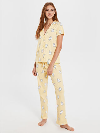 Light Yellow Printed