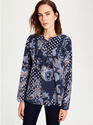 Light Navy Printed