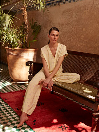 Light Yellow Printed