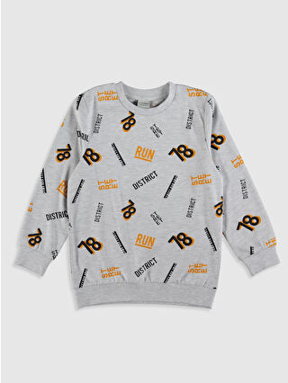 Açık Gri Baskılı