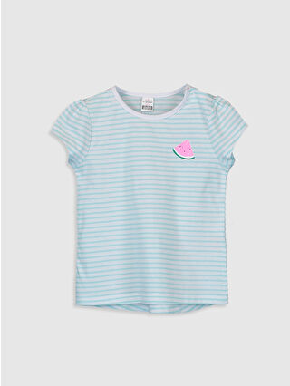 Açık Turkuaz Çizgili