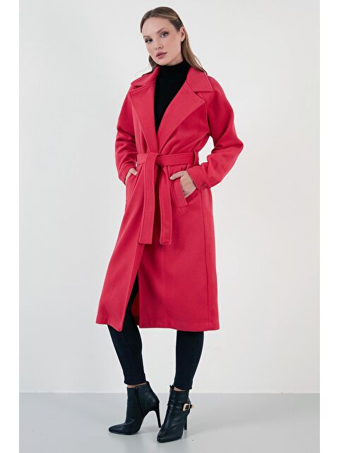 Lela Oversize Kemerli Cepli Kışlık Kaban 42190454 - S000000502-18686