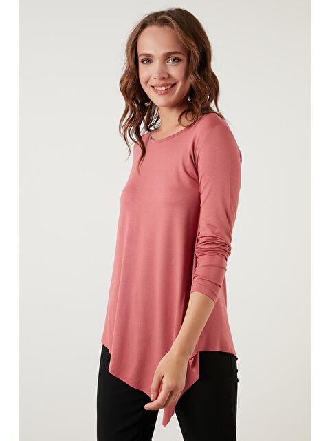 Lela Asimetrik Kesim Bisiklet Yaka Bluz 5863545 - S000000391-20024