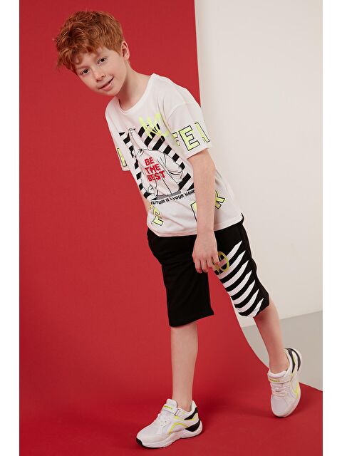 Lela % 100 Pamuk Baskılı Bisiklet Yaka 2'li Takım 59213401 - S000000126-20063