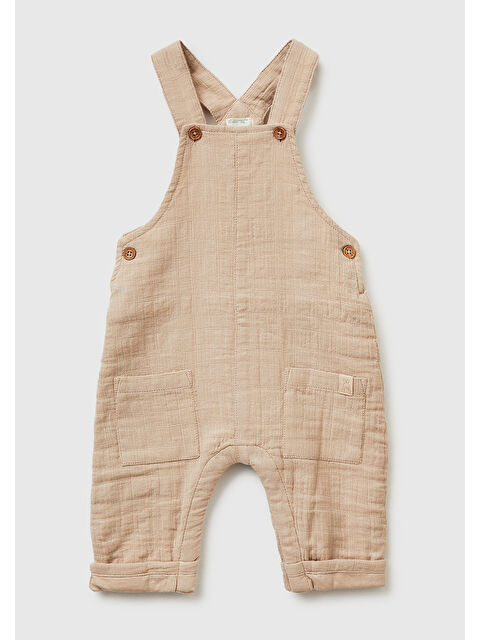 United Colors Of Benetton Bebek Ayarlanabilir Askılı Düğmeli Cepli Muslin Tulum - S000520869-23173
