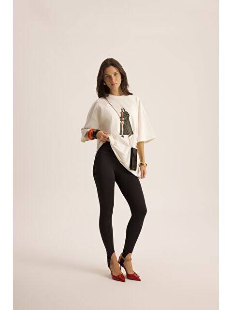 Mai Collection Simone Oversize Beyaz T-Shirt - S000517685-20063