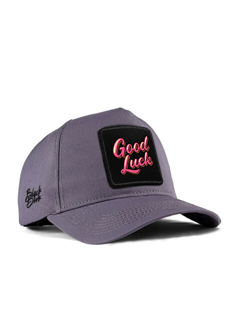 BlackBörk Good Luck Logolu Gri Beyzbol Şapka