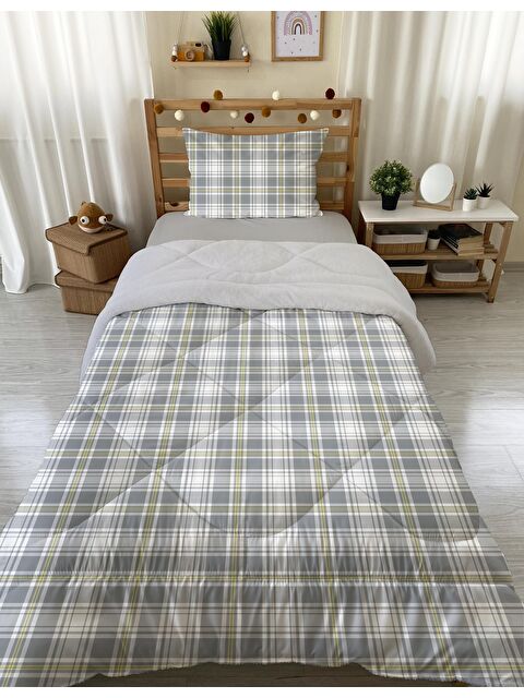 Evmila Tek Kişilik 160x220 cm Welsoft Çift Taraflı Silikon Yorgan Ve Uyku Seti - S000110491-17308