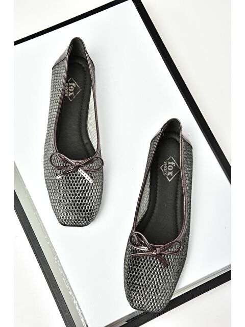 Fox Shoes S4763501 Platin Kadın Babet - S000207792-37188