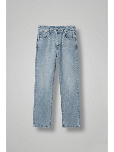 Abluka Online Erkek Baggy Fit Jean Pantolon Mavi - S000506833-17234