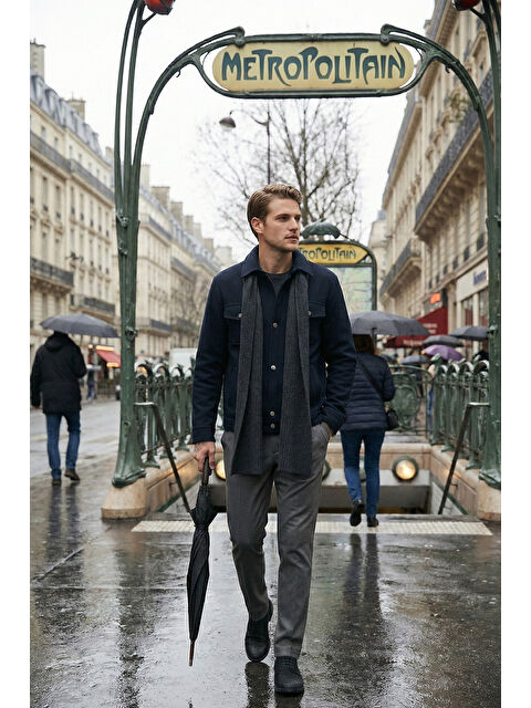 Buratti Slim Fit Ceket Yaka Astarlı Kaşe Kaban 58400347 - S000439378-21164