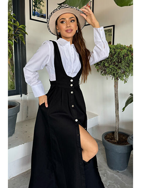 Gülseli Kadın Salopet Jean Elbise - S000299540-19351