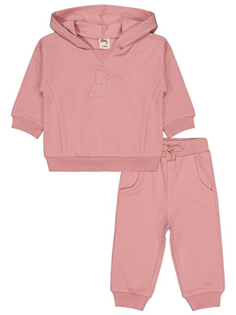 Civil Baby Teddy Baskılı 6-18 Ay Takım - Pembe 9-12 Ay - S000450207-16324