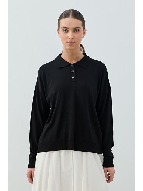 Remsa Polo Yaka Basic Triko Kazak 1790 Siyah - S000529266-19351