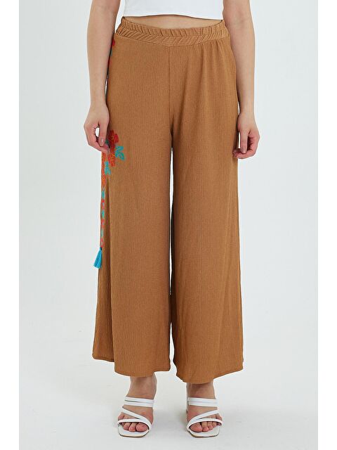 Rodi Kadın Yanı Nakışlı Bol Paça Pantolon 914 - S000231122-37257