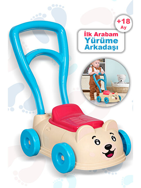 Meleni Toys İlk Arabam Yürüme Arkadaşı - Bebek Çocuk İlk Adım Arabası Yürüme Yardımcısı
