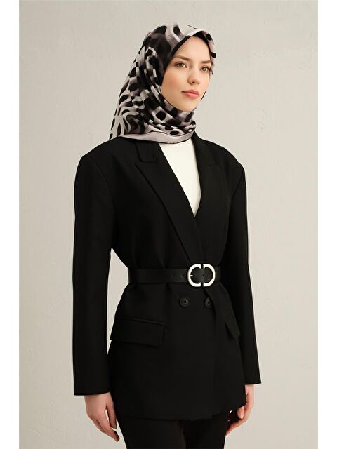 ARMİNE Obje Desenli Saf İpek Sura Eşarp 9320 32 - S000500581-19351