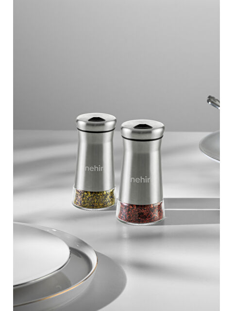 Nehir İdil 2'li Cam Silindir Tuzluk ve Biberlik Takımı - S000518530-18105