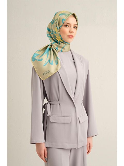 ARMİNE Soyut Desenli Saf İpek Sura Eşarp 9322 12 - S000500472-23173