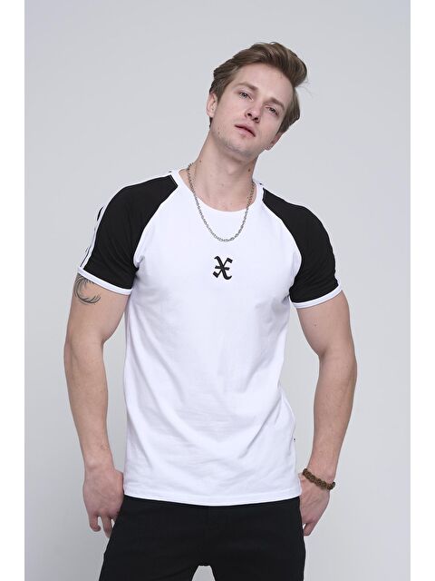 Oksit Slim Fit Likralı Omuz Şeritli Erkek Tişört - S000124947-20063