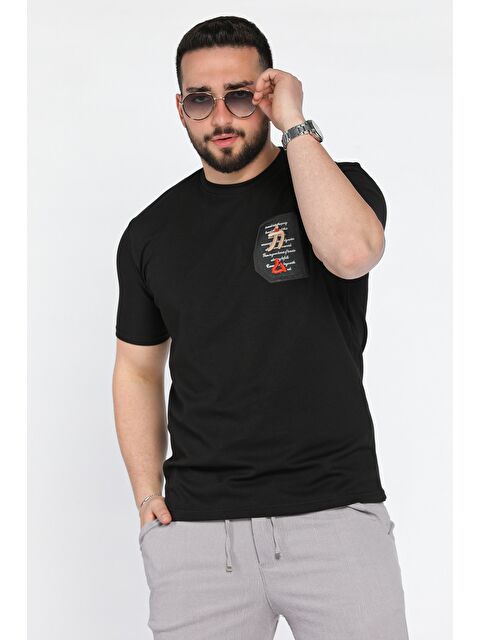 Mishar İtalia Bisiklet Yaka Yazı Baskılı Erkek Tişört - S000373034-19351