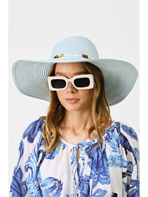 C&City Hasır Plaj Şapkası Y8206 Mavi - S000216617-17234