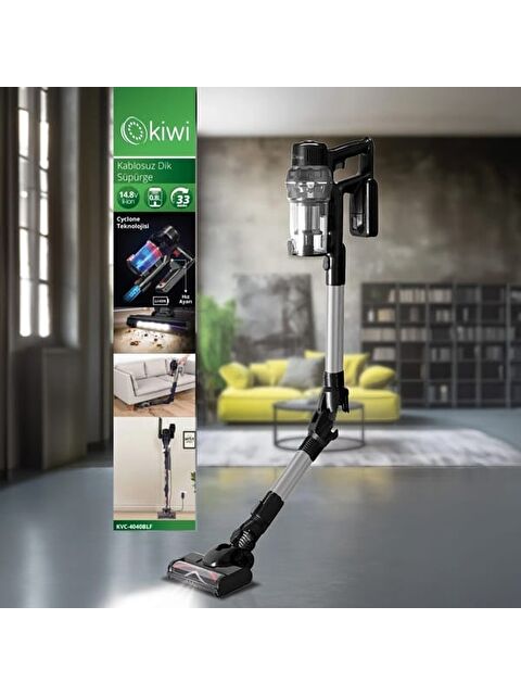 Kiwi KVC-4040BLF Şarjlı Dikey Süpürge - Siyah - 14,8 Volt