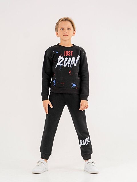 COPPA BABY Bisiklet Yaka Baskılı  Uzun Kollu  Eşofman Takım - S000124505-19351