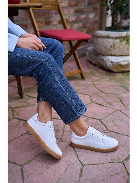 MADAMRA Retro Taban Detaylı Spor Ayakkabı Beyaz - S000266215-20063