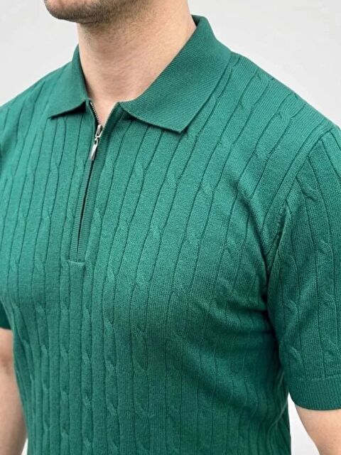 Jane's Erkek Yazlık Triko Saç Örgü Tişört