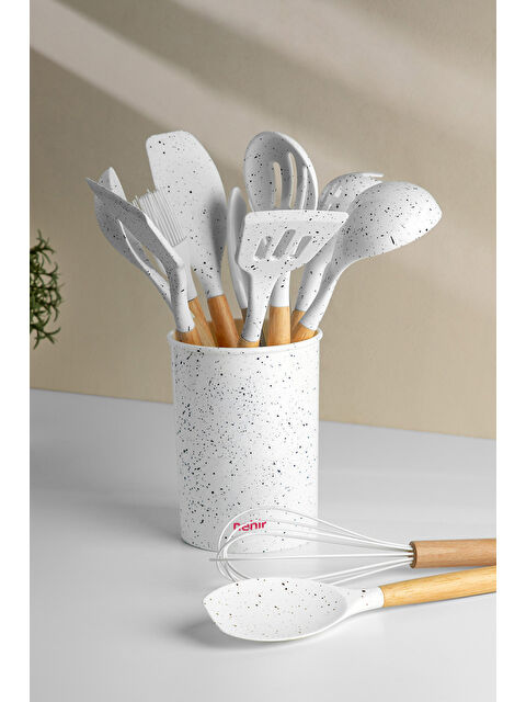 Nehir Angela Ahşap Silikon 12 Parça Servis Takımı - S000518571-20063