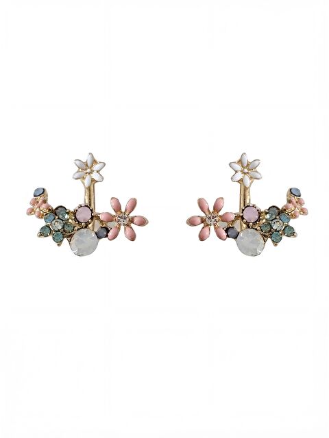 Pelin Aksesuar Pastel Renk Çiçekli Hayalet Küpe - S000048603-23173