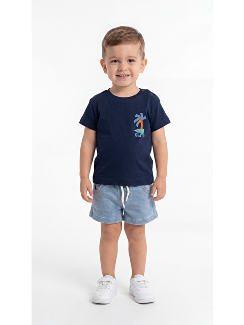 Mışıl Kids Palmiye Baskılı Erkek Bebek Alt Üst Takım