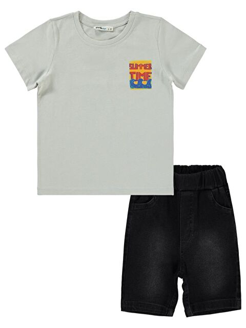 Civil Boys Aloha Baskılı 2-5 Yaş Takım - Gri 3-4 Yaş - S000382270-20600