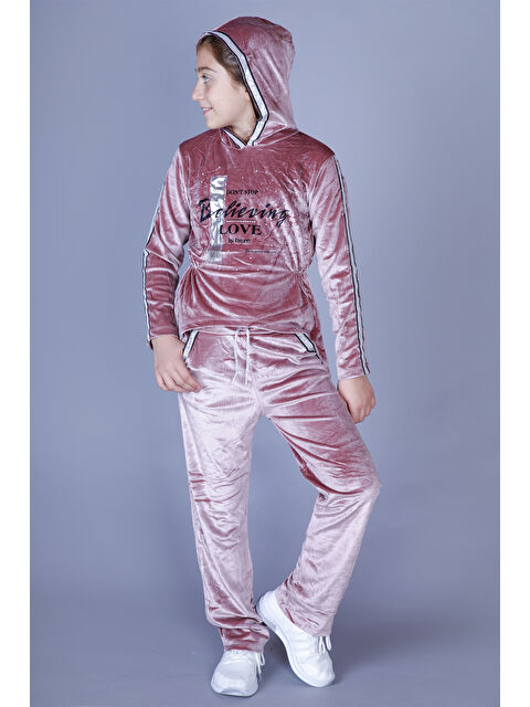 Toontoykids Kız Çocuk Kapüşonlu Kadife Takım - S000325660-19963