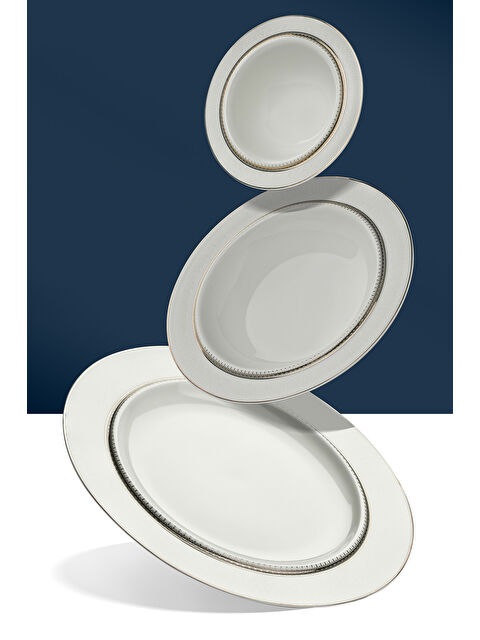 Nehir Margaret Lisa 57 Parça Porselen Yemek Takımı - S000518607-20063