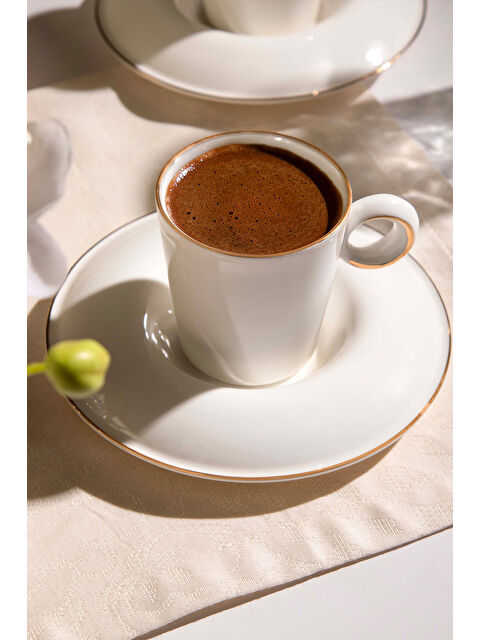 Nehir Hillary 6 Kişilik 12 Parça Porselen Kahve Fincan Takımı - S000518606-20063